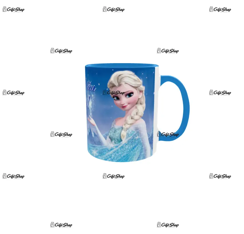 Elsa, frozen, cana personalizata cu poza si text, 330ml, model 3348